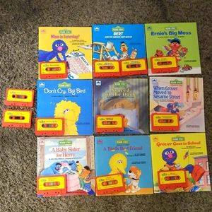 SOLD Sesame Street Book n' Tapes Lot